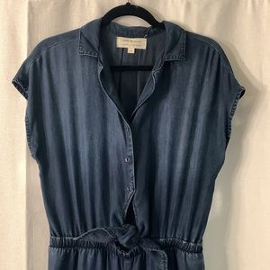Cloth & Stone Denim Short sleeve Jumpsuit Romper in size Small